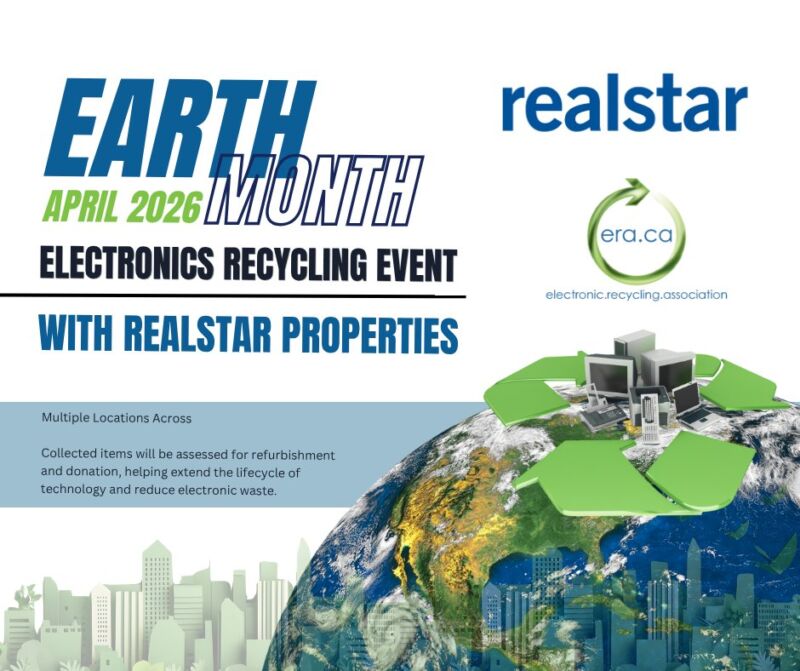 Image for the Tweet beginning: Earth Month Residential Electronics Recycling
