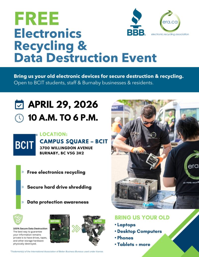 Image for the Tweet beginning: Free Electronics Recycling &amp; Data