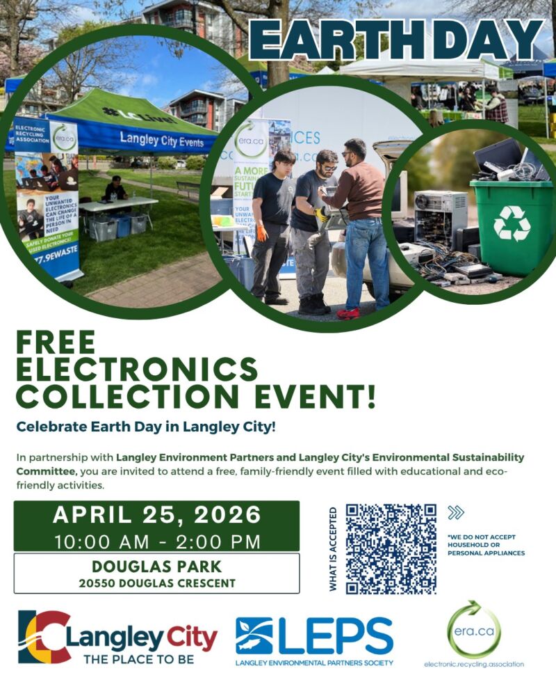 Image for the Tweet beginning: Free Electronics Recycling in Langley