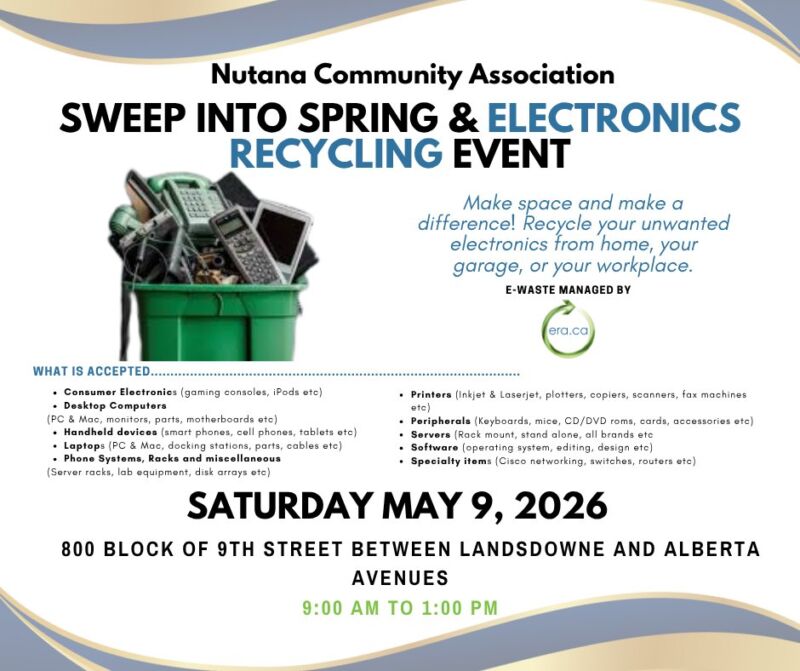 Image for the Tweet beginning: The Nutana Community Association partnered