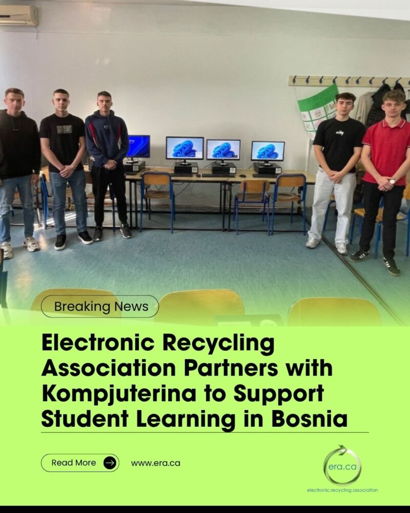 Image for the Tweet beginning: Electronic Recycling Association, in partnership