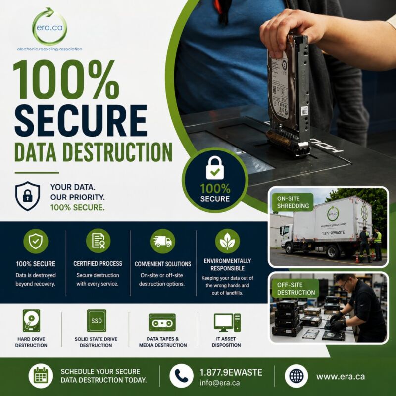Image for the Tweet beginning: 100% Secure Data Destruction!

Your data