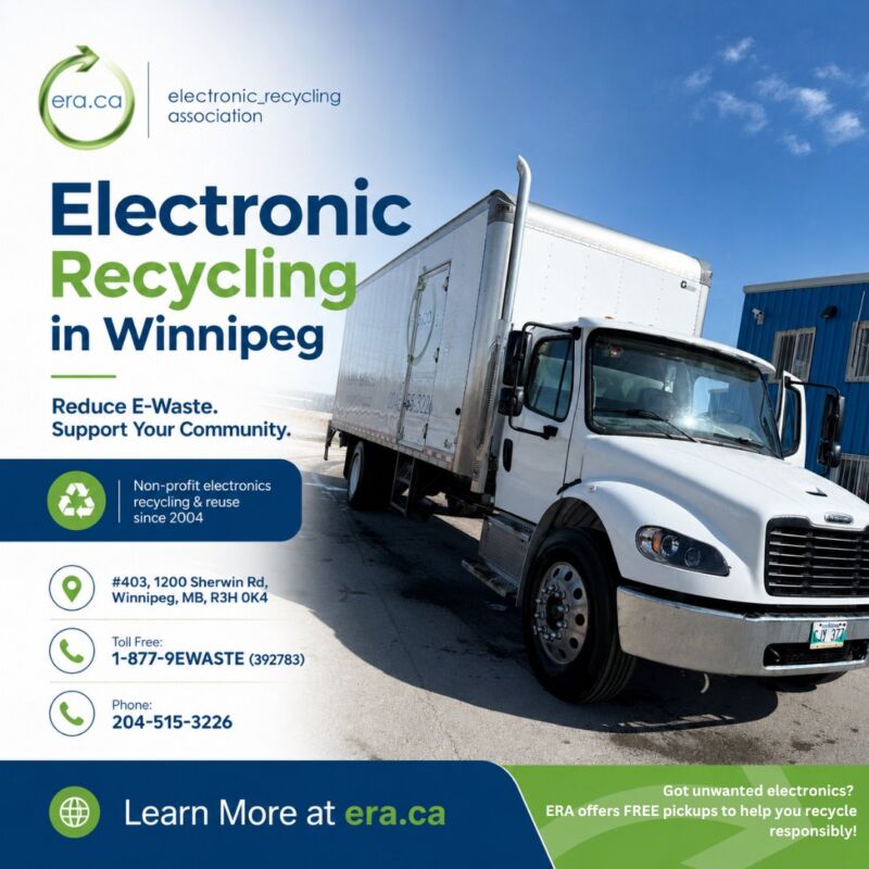 Image for the Tweet beginning: Electronic Recycling in Winnipeg ♻️

Have