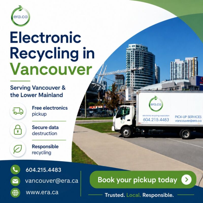 Image for the Tweet beginning: Electronic Recycling in Vancouver! ♻️
Do