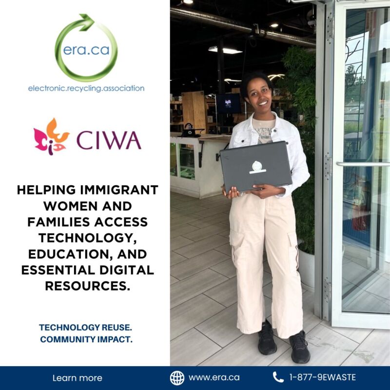 Image for the Tweet beginning: ERA Donates Laptops to Support