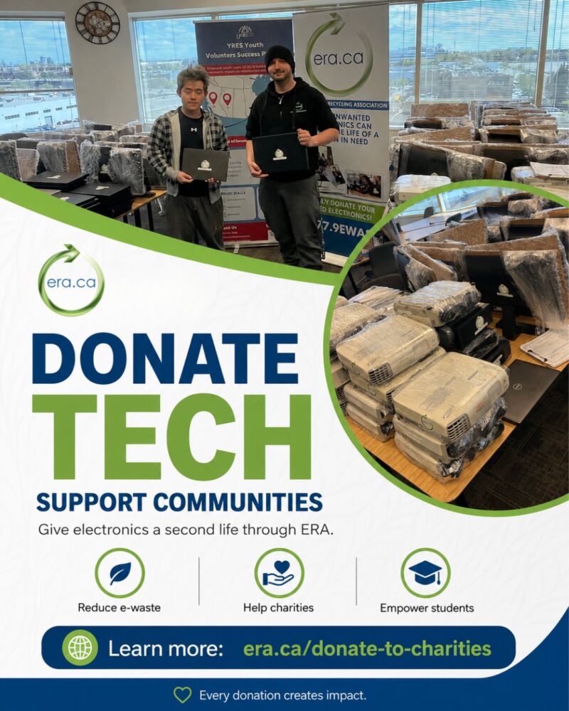 Image for the Tweet beginning: ♻️ Donate Tech. Support Communities.

By