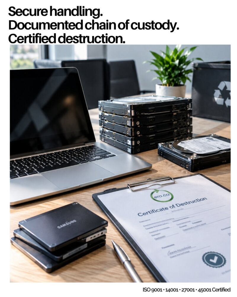 Image for the Tweet beginning: Secure data destruction should come